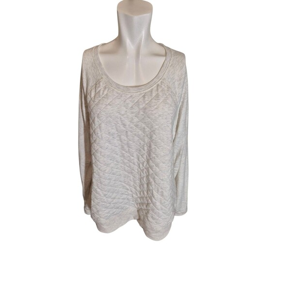 32 Degrees Heat by Weatherproof Quilted Fleece Sweatshirt Heather Gray Sz XXL - Picture 2 of 6